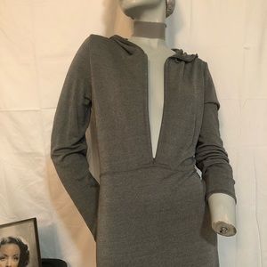 Ralph Lauren Polo Jeans Hooded Grey Zip-front Maxi Small To Large